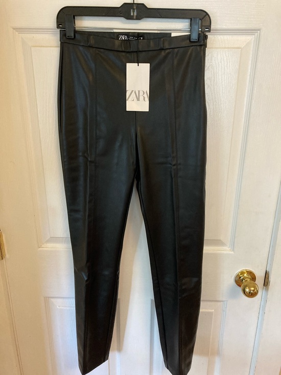Zara Pants - Zara Black Faux Leather Slim Leggings